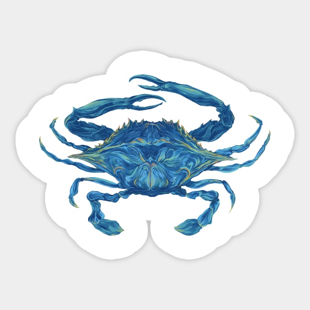 Crab #4 Sticker by Eric Hosford